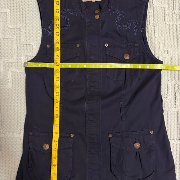 Double D Ranch Navy Embroidered Utility Vest - Picture 4 of 5